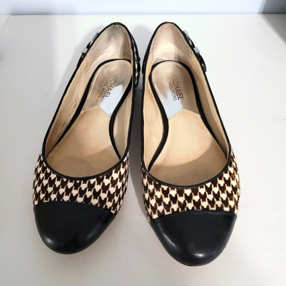 Michael Kors Printed Leather Flats